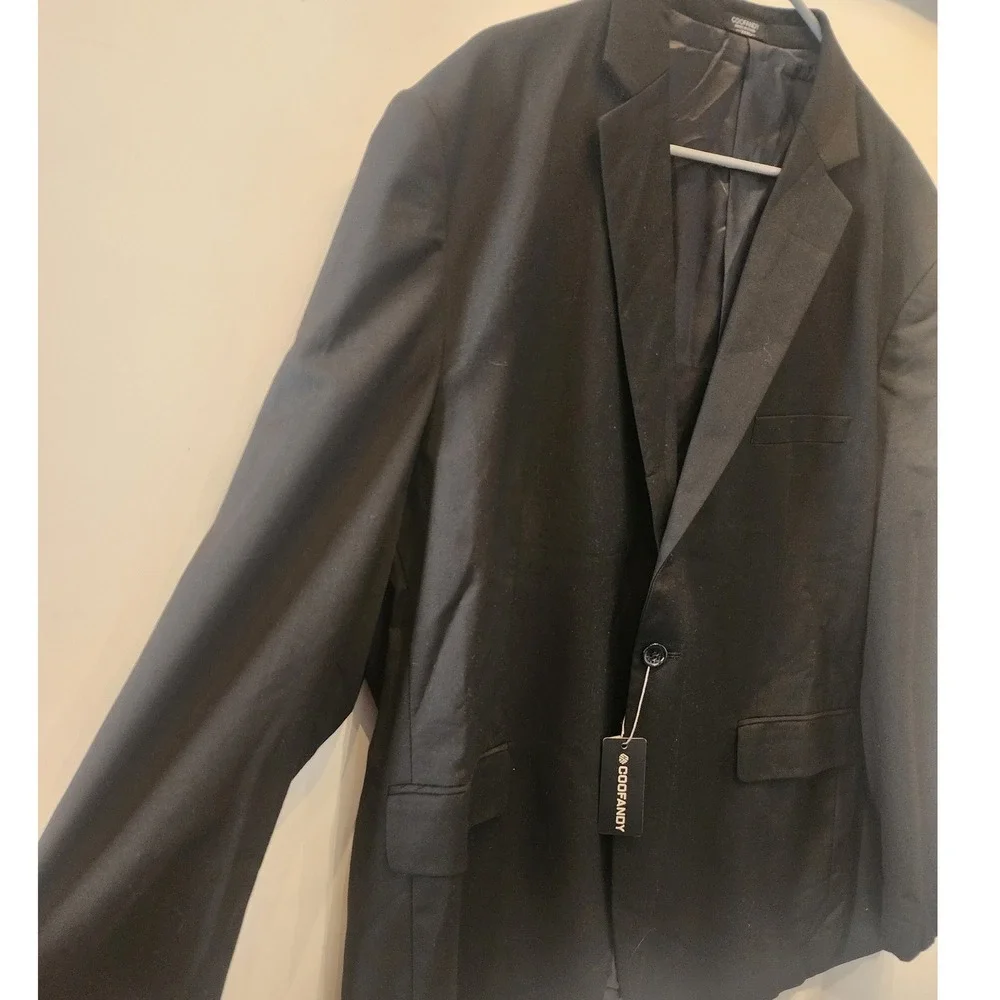 COOFANDY‎ Men's Black Blazer Suit Jacket XXXL Formal Business Casual Outerwear